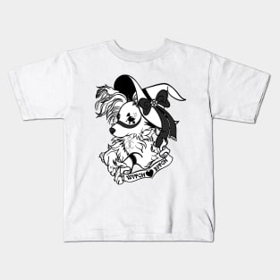 Witch Bitch - Black and white Kids T-Shirt